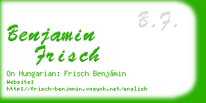 benjamin frisch business card